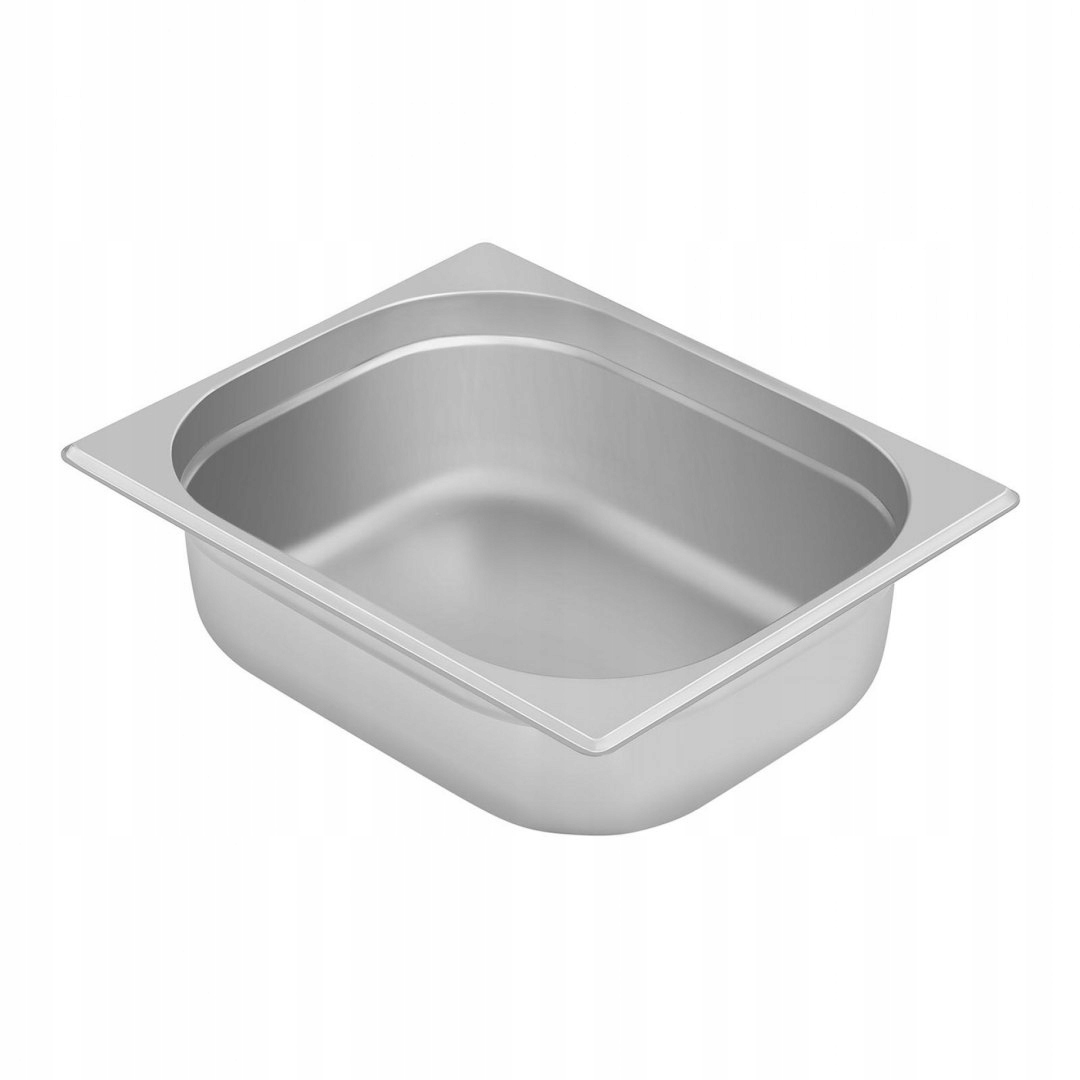 NEREZOVÝ OCELOVÝ GASTRONOMICKÝ KONTAJNER GN1 / 2 hĺbka 100 mm