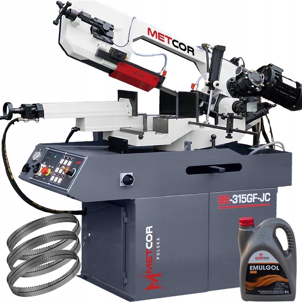 POLOAUTOMATICKÁ PÁSOVÁ STROJOVÁ PÍLA NA KOV 400V 320mm BS315GF-JC
