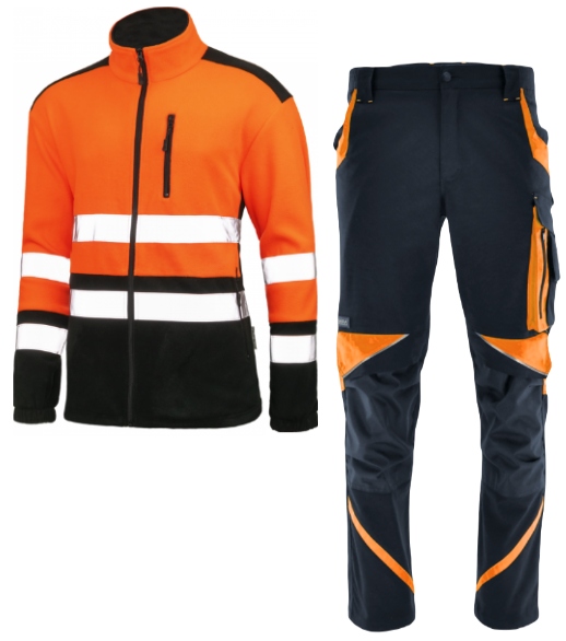 Dlhé pracovné nohavice Keilor NEOFLEX - ORANGE/REFUS veľkosť 46