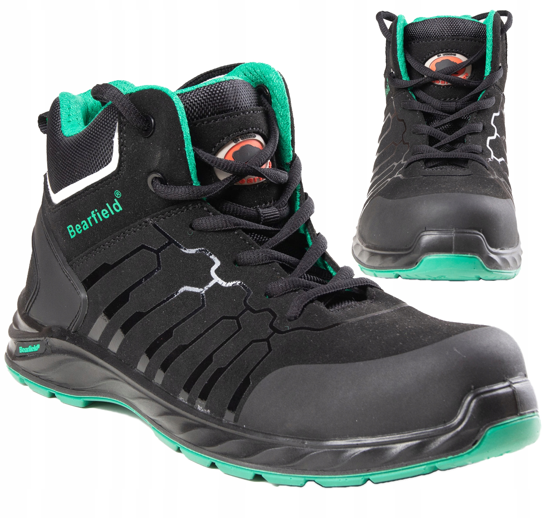 Pracovná obuv Bearfield PRESTON BLACK ANKLES S KOMPOZITOVÝM ANTI-PERFORMANCE veľkosť 45
