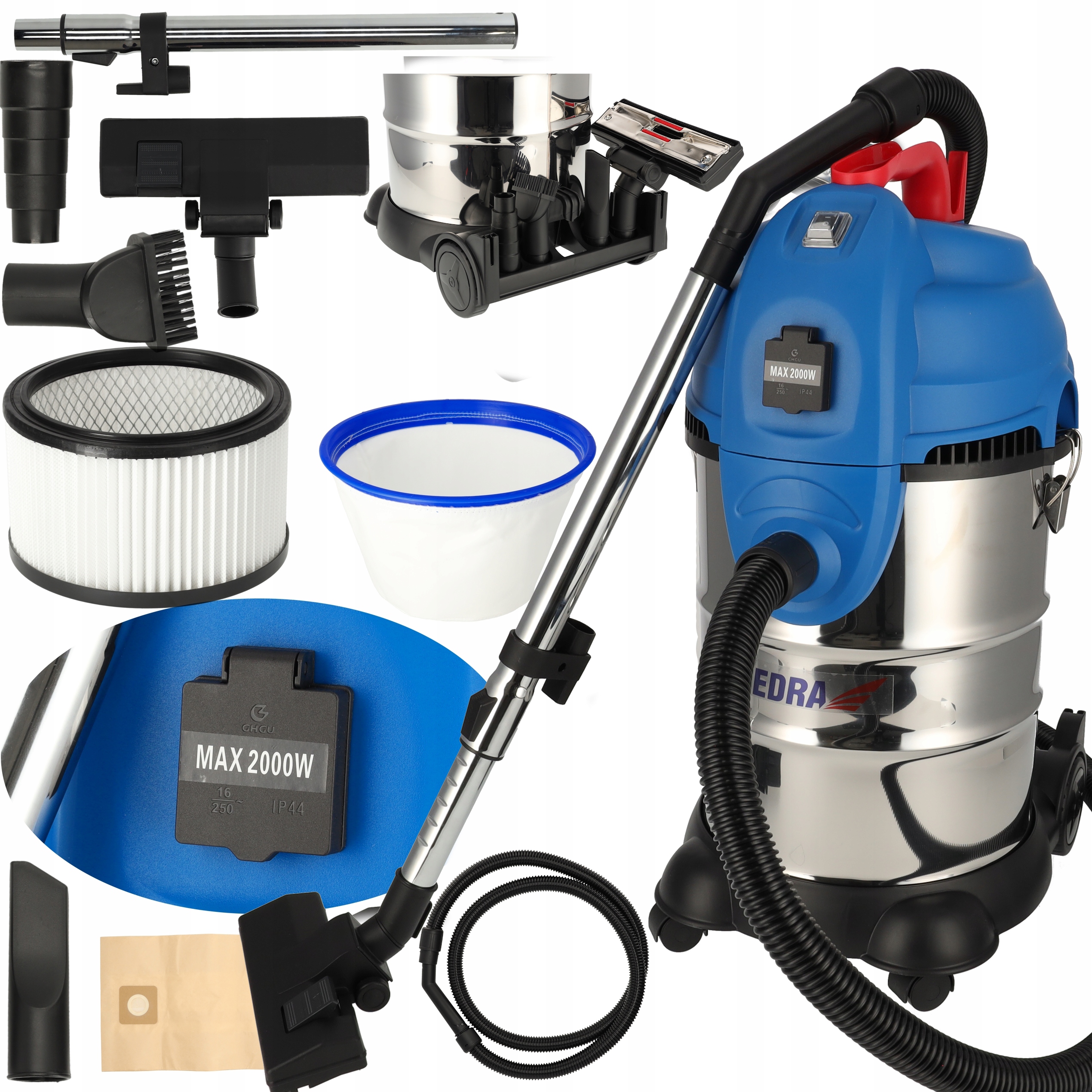 DEDRA 1600 W priemyselný vysávač