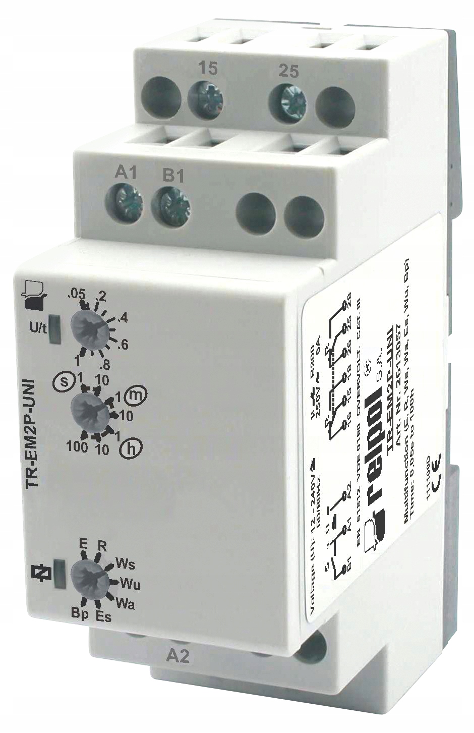 ČASOVÉ RELÉ RELPOL TR-EM2P-UNI 12V - 240V