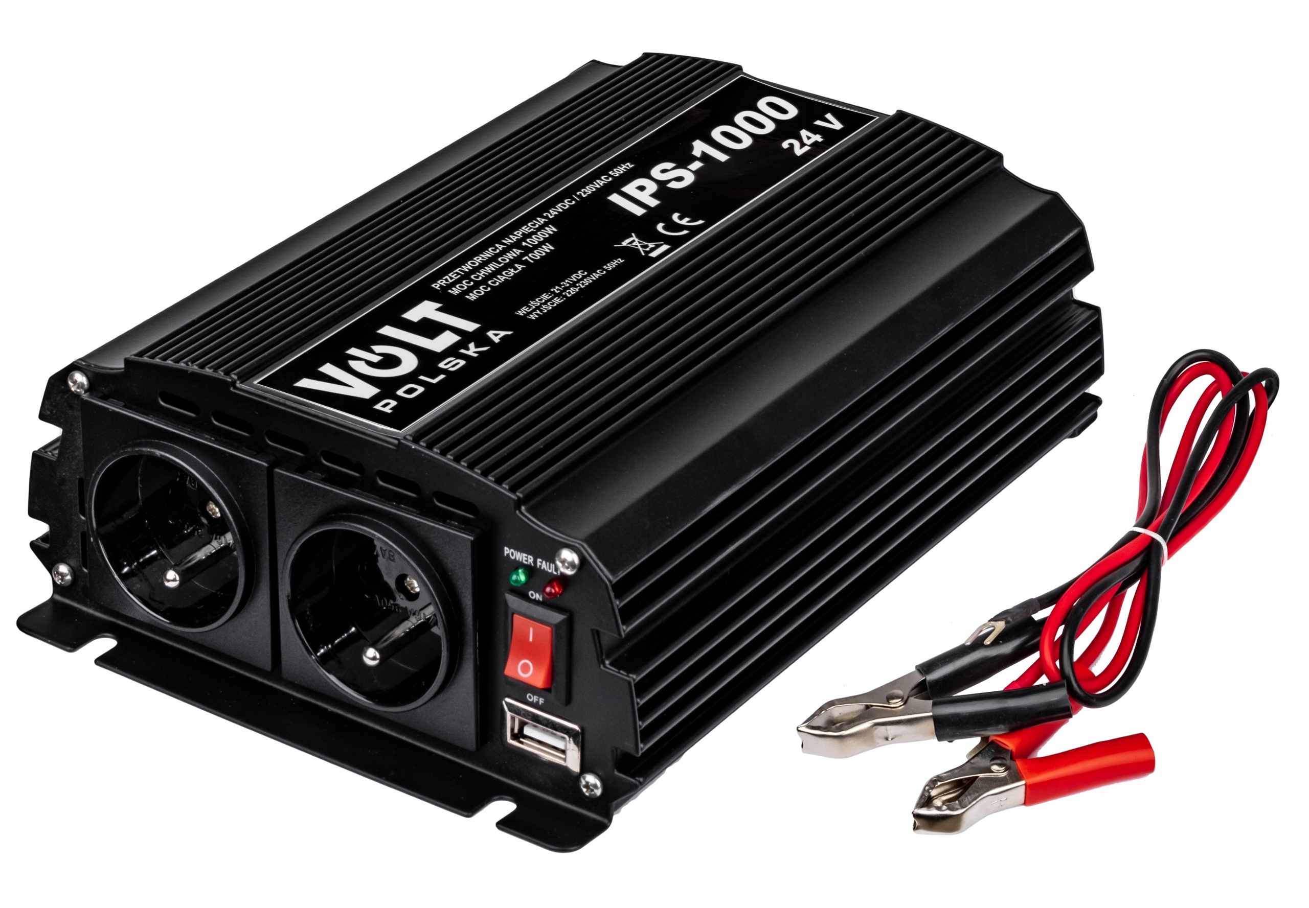 PREVODNÍK 24V 230V AUTOMATICKÉ NAPÄTIE 1000W / 7