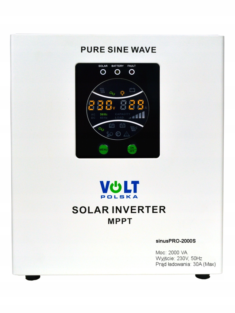 INVERTOROVÝ ZDROJ MPPT 2000S SINUS 24V 230