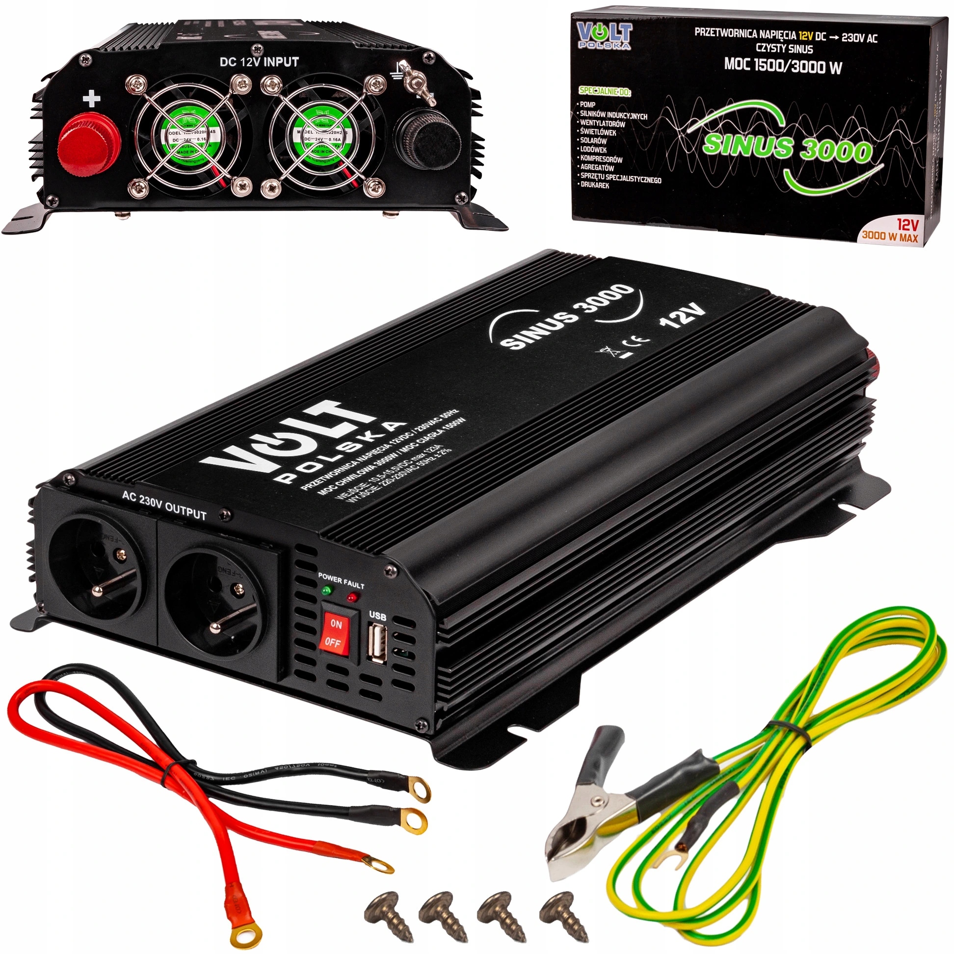 PREVODNÍK NAPÄTIA SINUS 12V 230V 3000W