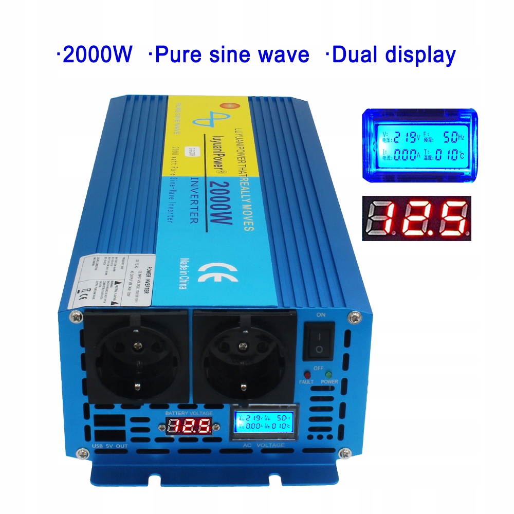 INVERTER Full Sine 2000W / 4000W DC12V AC 230V