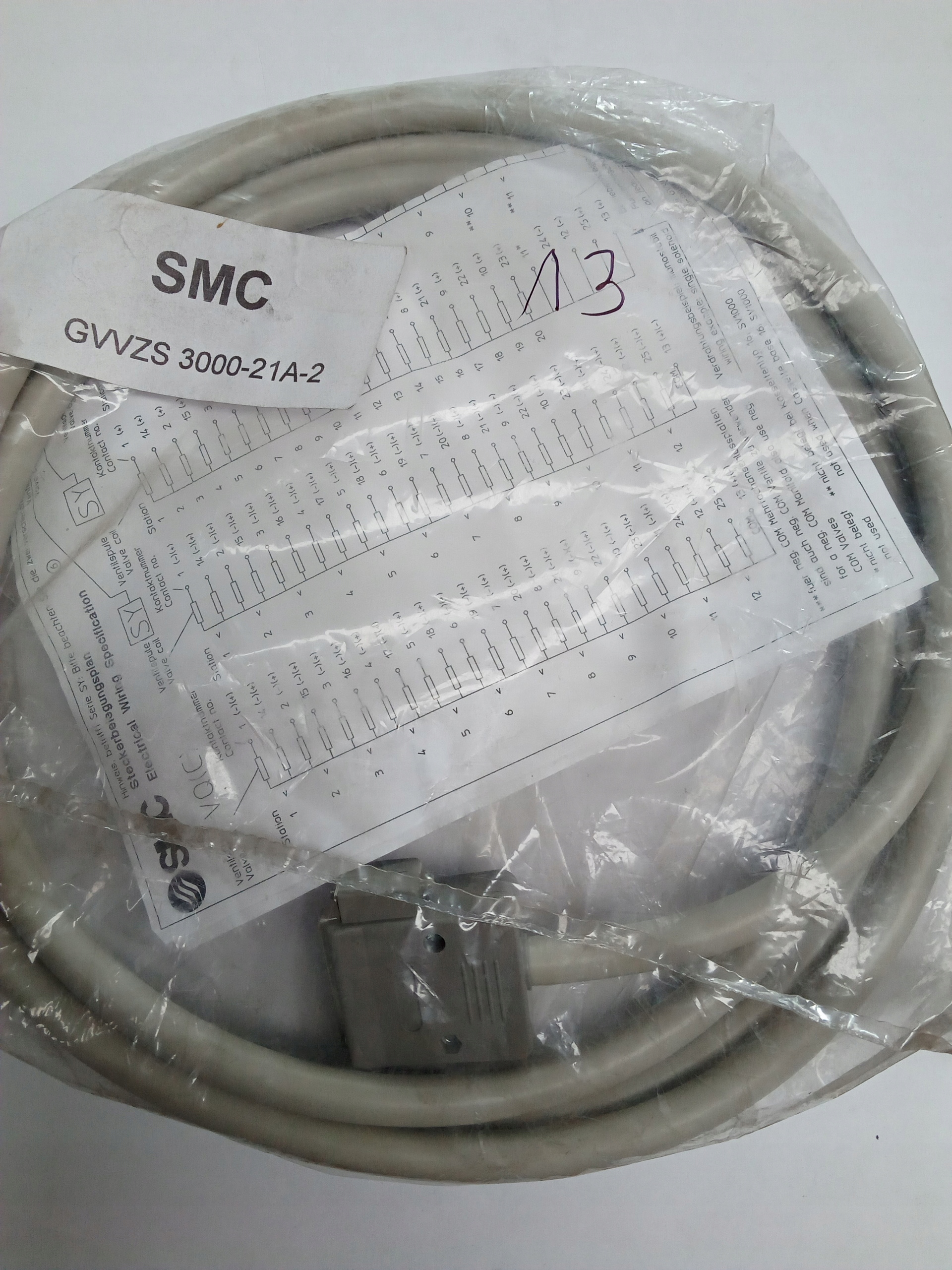 KÁBL NA VENTILOVÝ OSTROV SMC GWZS 3000-21A-2