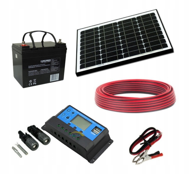Solárny panel 30W Batéria 17Ah SADA