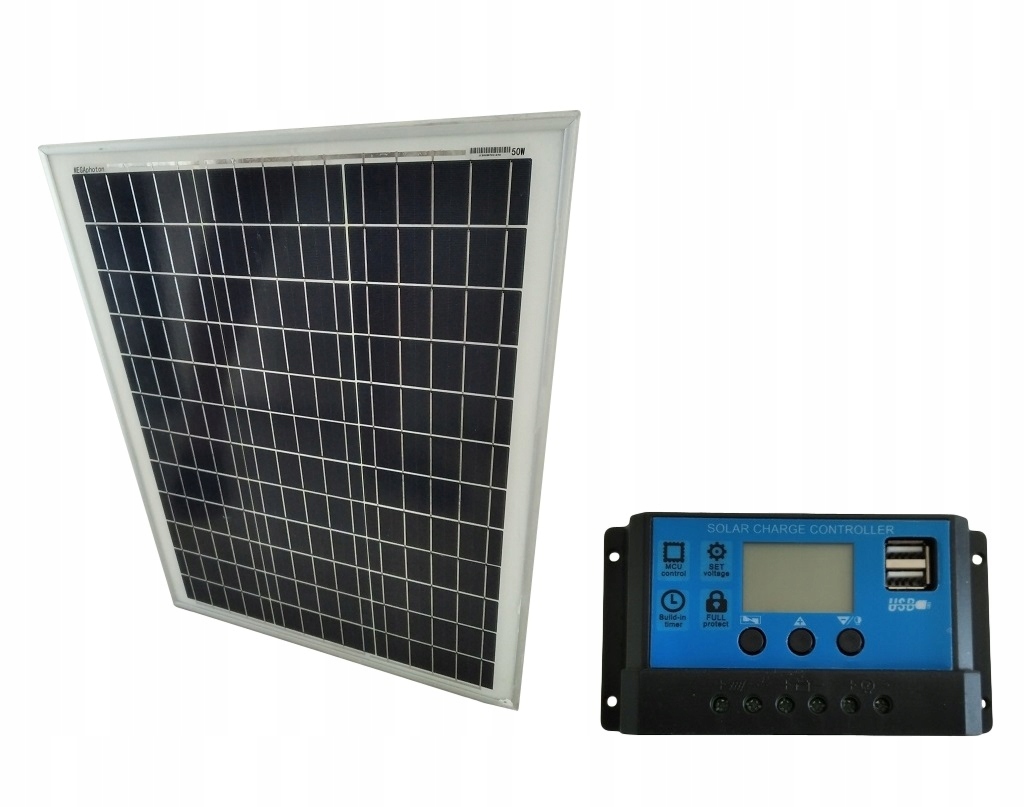 Solárny panel Solárna batéria 50W 12V regulátor