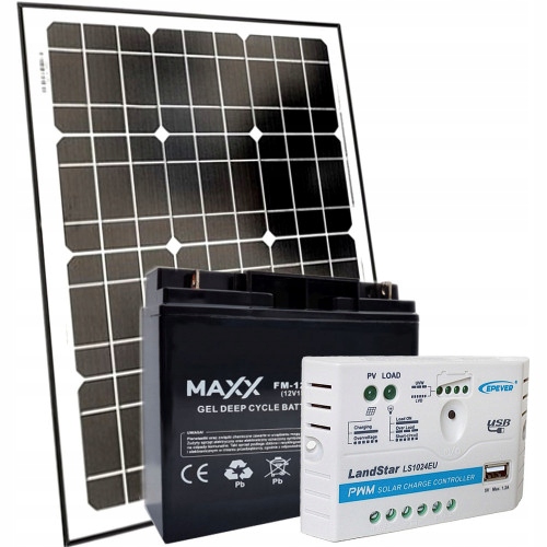 30W solárny panel + 5A regulátor nabíjania