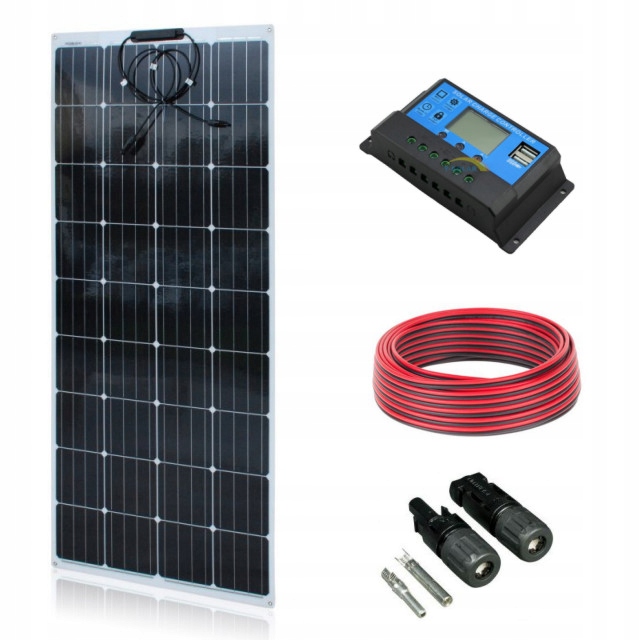 Solárny panel 100W flexibilný + regulátor