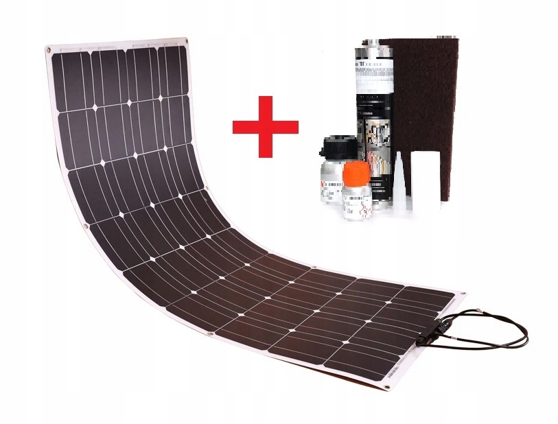 100W solárny panel Flexibilný solárny panel 12V + lepidlo