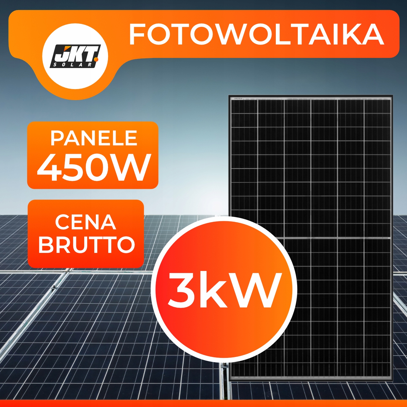 Solárne panely s výkonom 3 KW ELEKTRÁRNA S MONTÁŽOU