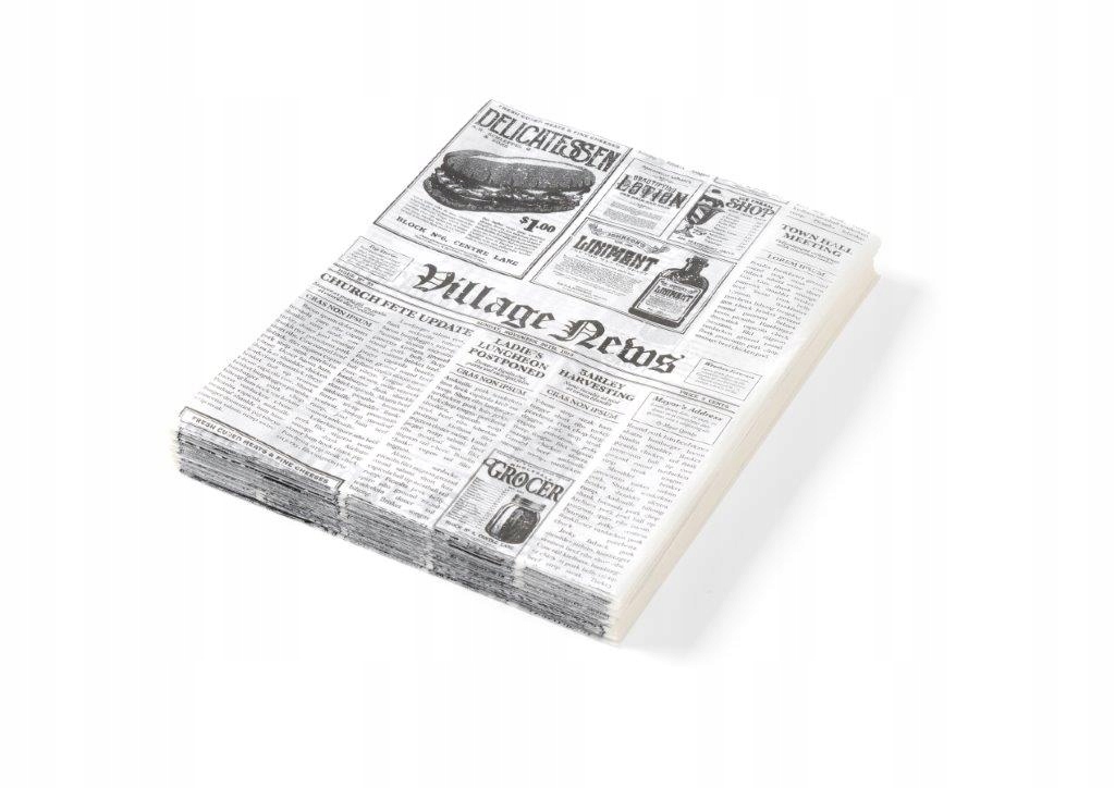 Pergamenový papier HENDI Frytek Snacks Newspaper