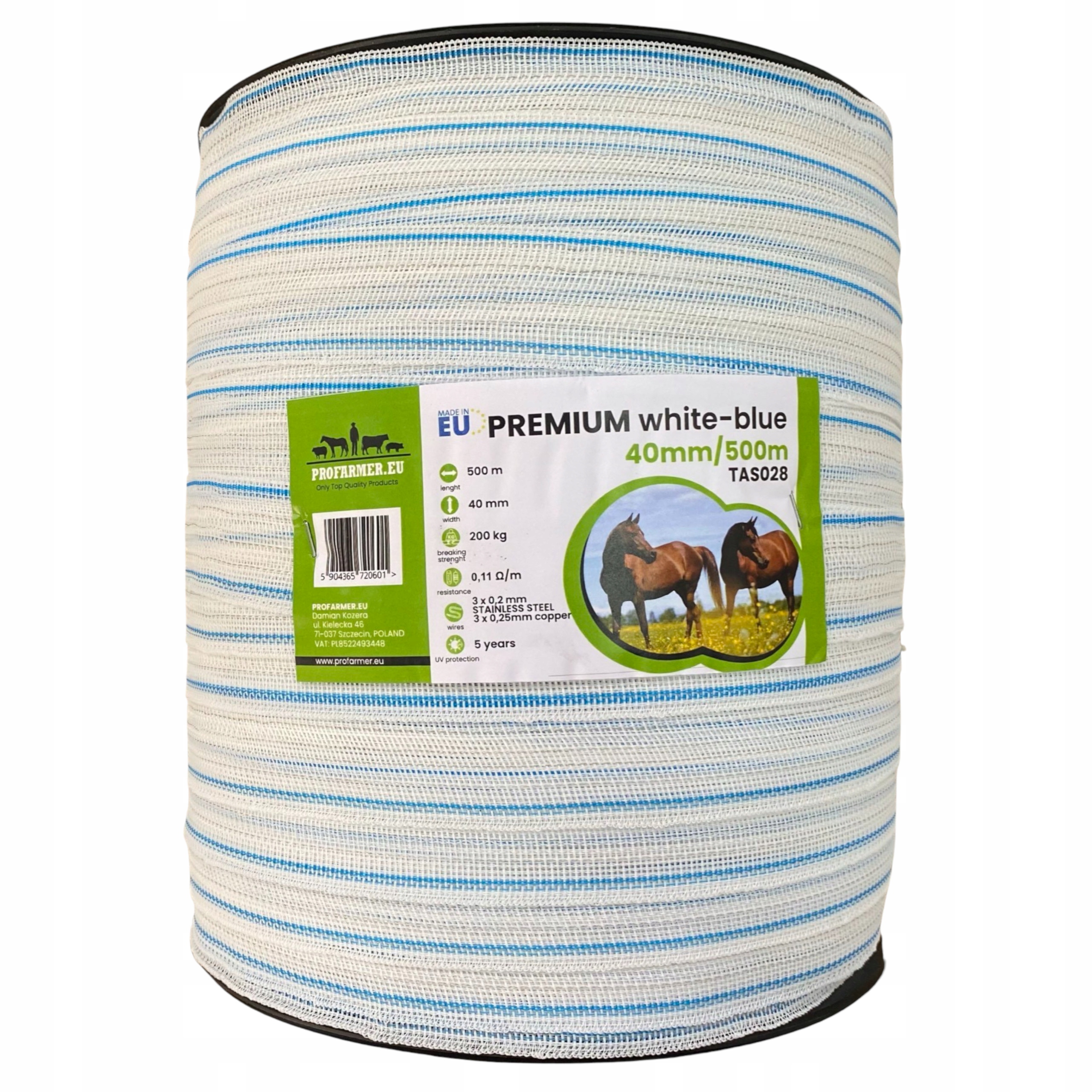 Páska PREMIUM STRONG pastiersky plot 40mm 500m pre kone