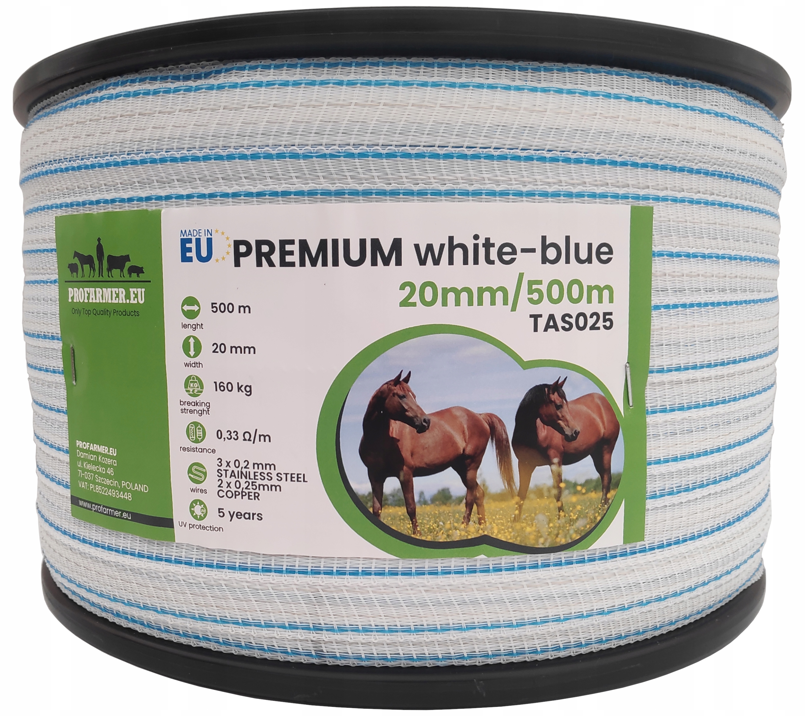 Pastiersky kôň Premium páska 2Cm/500M - 160Kg