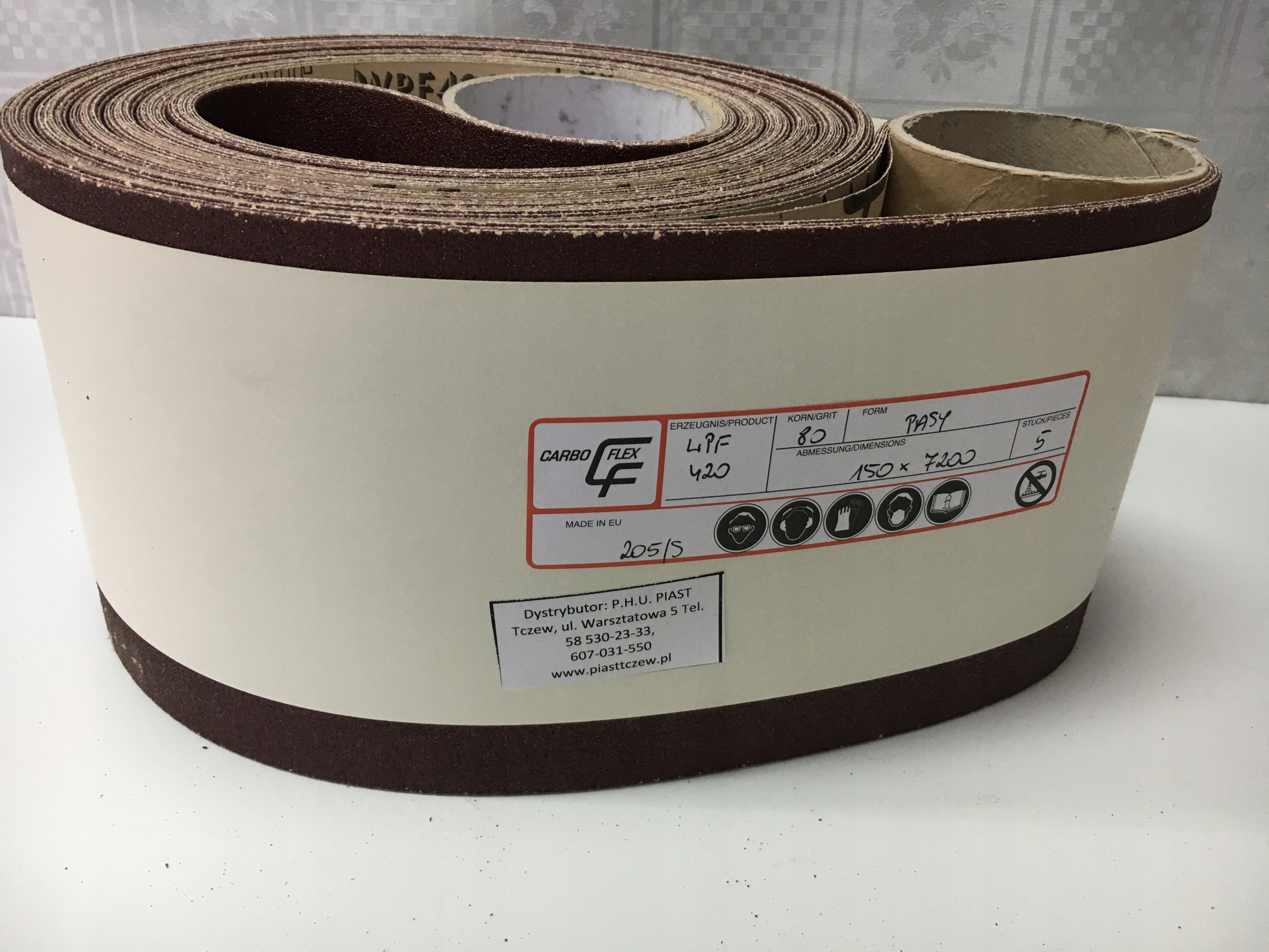 Nekonečné pásky 150x7200 na tvrdé drevo P150 - 5 ks