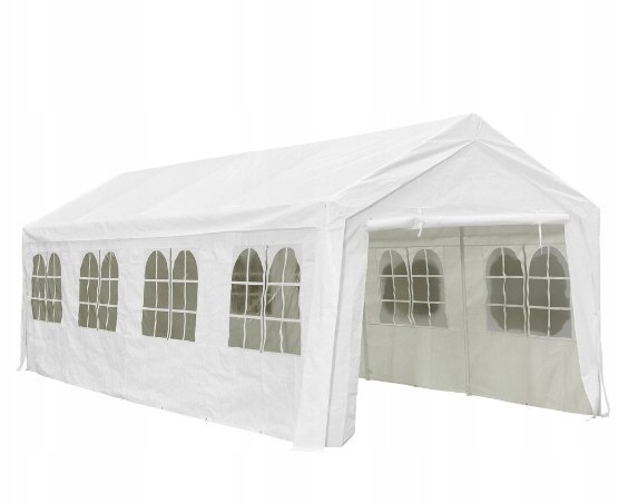 Stanový záhradný pavilónový catering 8x3x2,8m s bielymi stenami