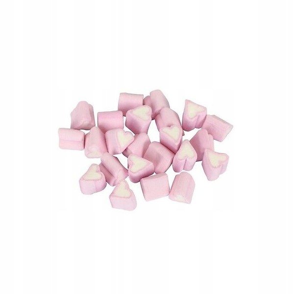 Marshmallow Mini marshmallow biele a ružové Srdce 1 kg