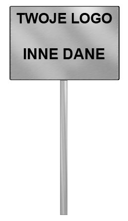 Plaketa Rám na štítok Parkovanie vášho obsahu HLINÍK