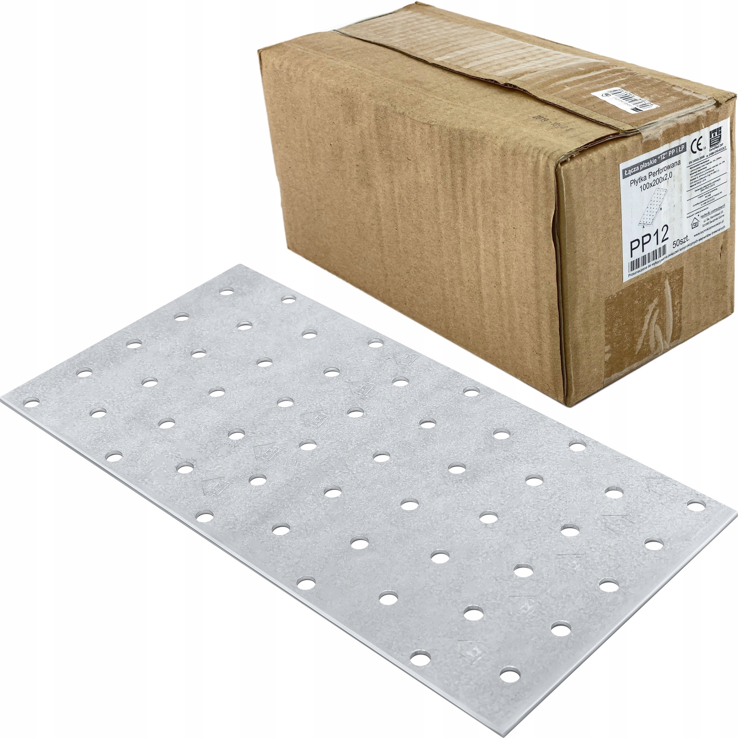 Perforovaná oceľová doska pre Fixačné techniky 20x10 cm