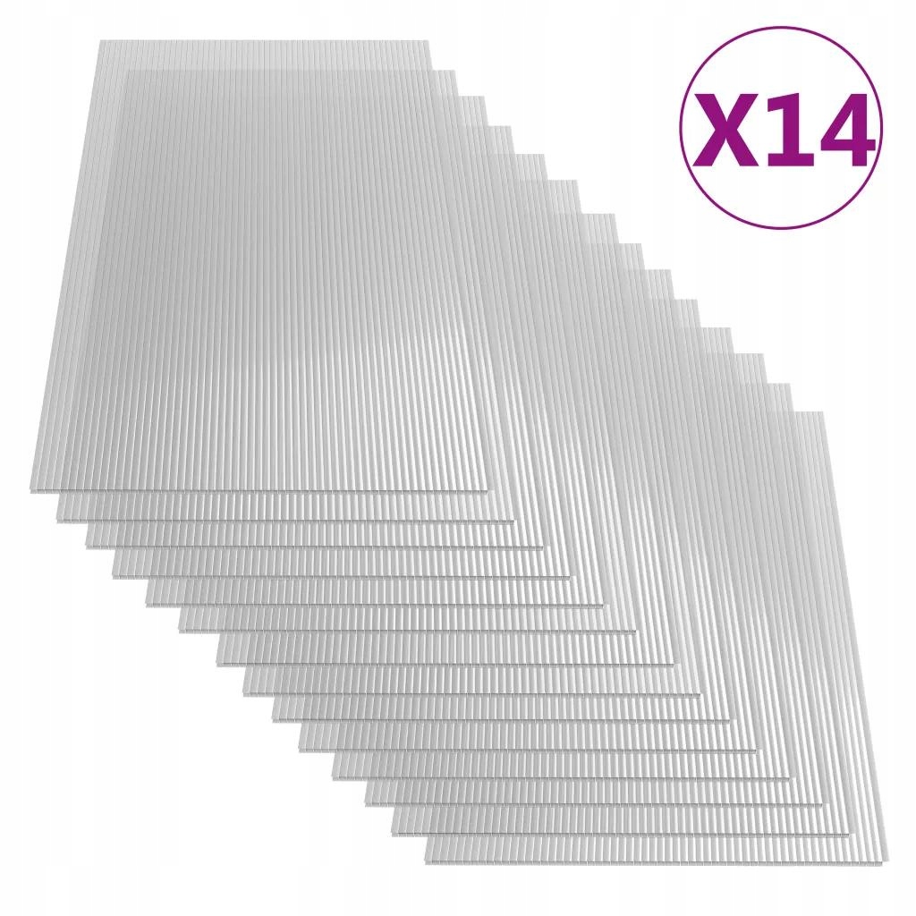 Polykarbonátová doska 14 kusov 4 mm 121x60 cm