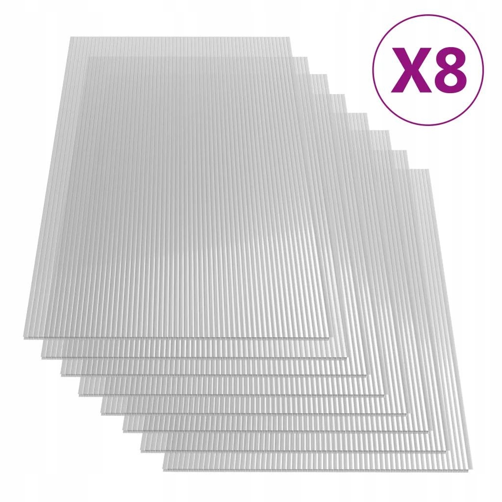 Polykarbonátová doska 8 kusov 4 mm 121x60 cm