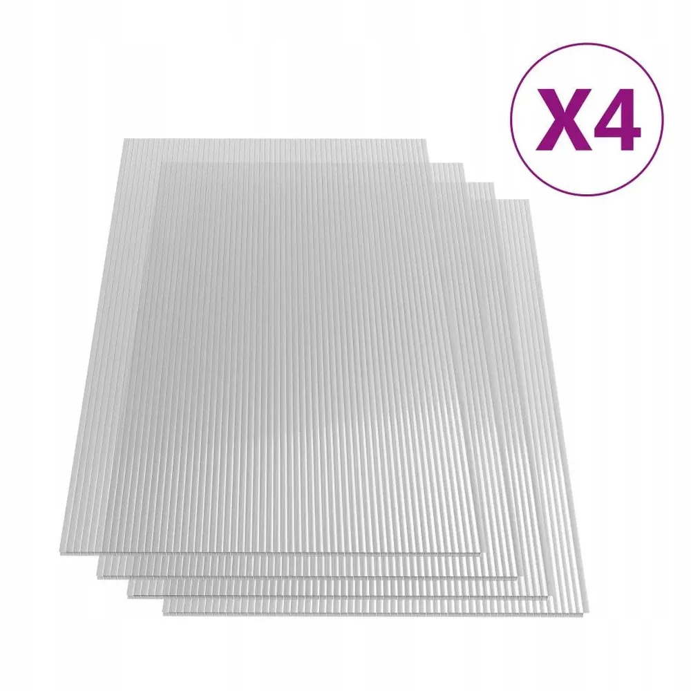 Polykarbonátová doska na skleníky x4, 121x60,5 cm