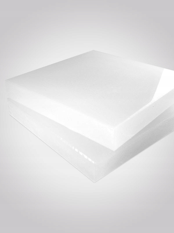 PE500 polyetylénová platňa 25cm x 25cm # 35mm biela