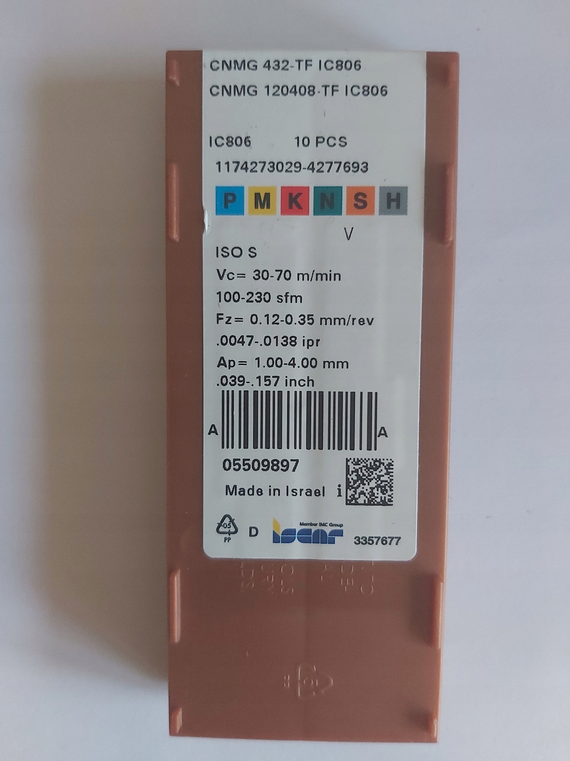 Doska CNMG 120408 TF IC806 ISCAR