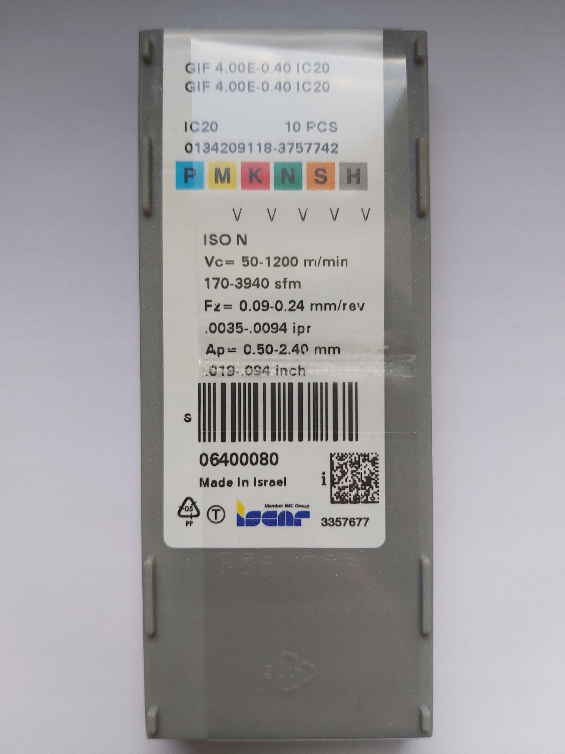 Doska GIF 4,00E-0,40 IC20 ISCAR