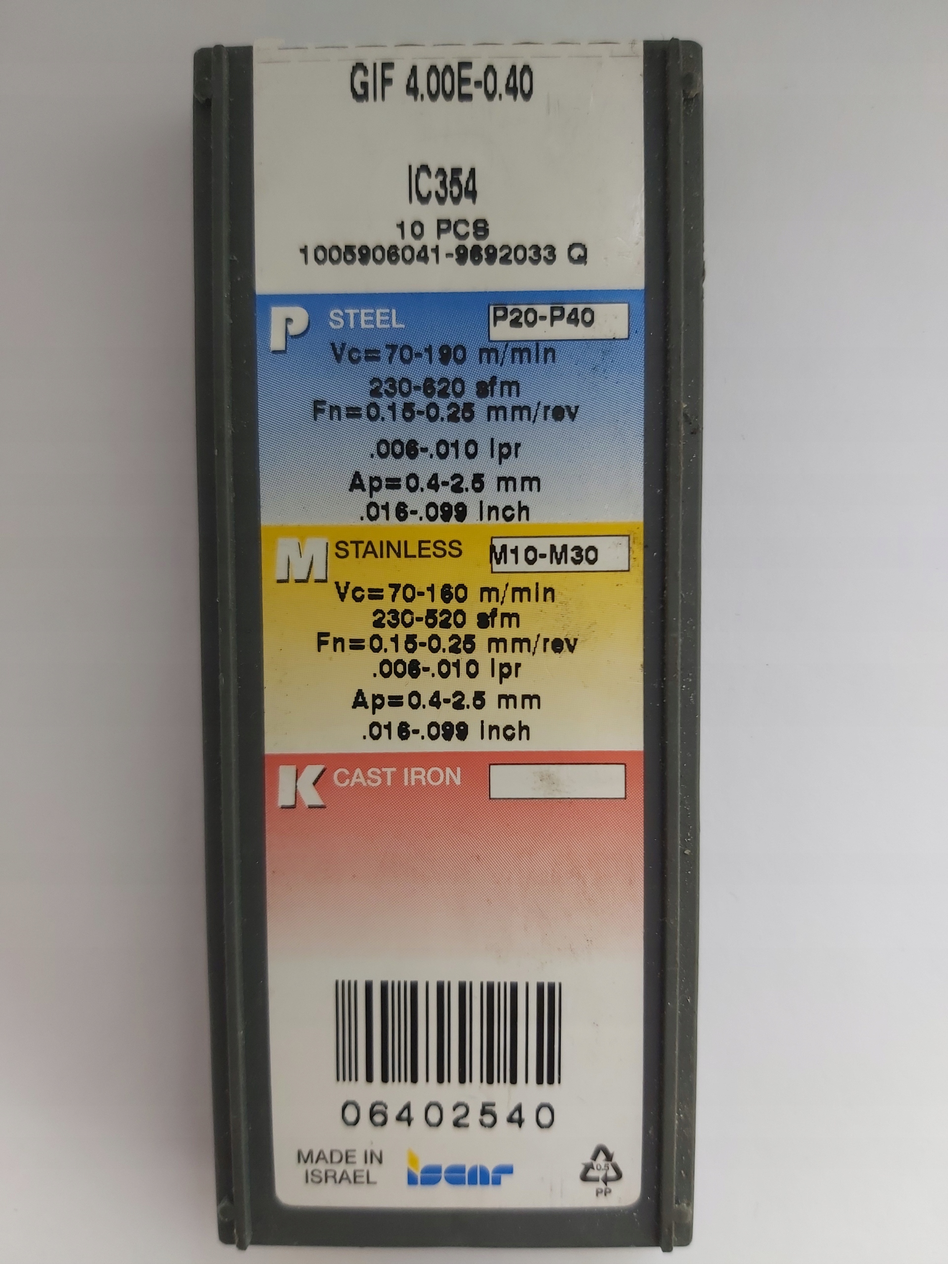 Doska GIF 4,00E-0,40 IC354 ISCAR