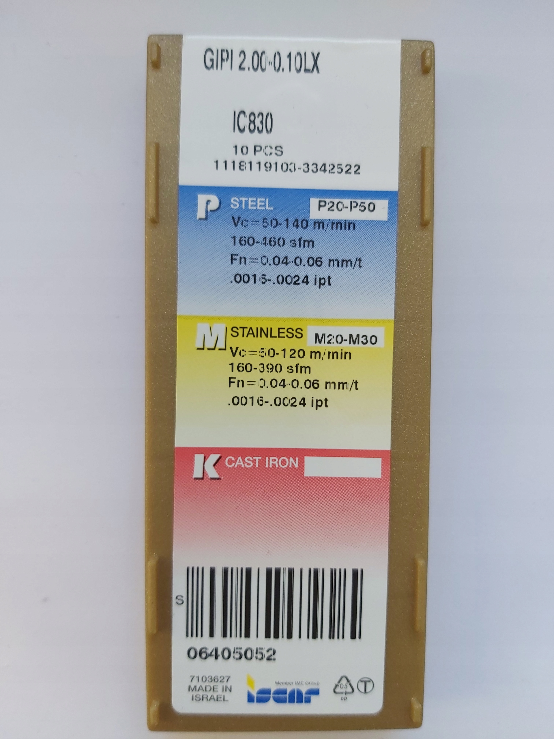 Doska GIPI 2.00-0.10LX IC830 ISCAR