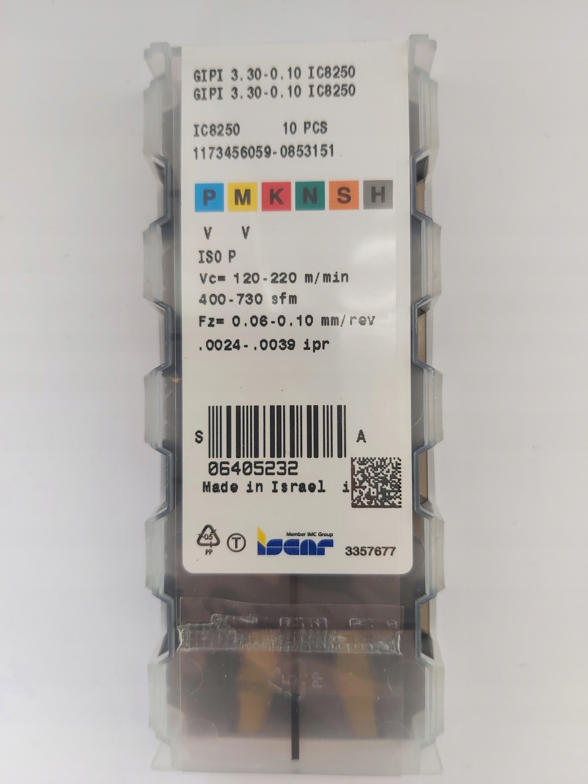 Doska GIPI 3.30-0.10 IC8250 ISCAR