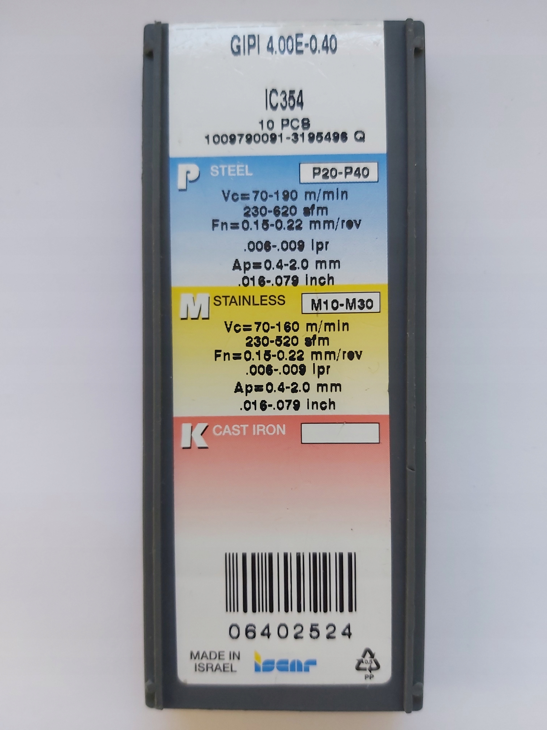 Doska GIPI 4.00E-0,40 IC354 ISCAR