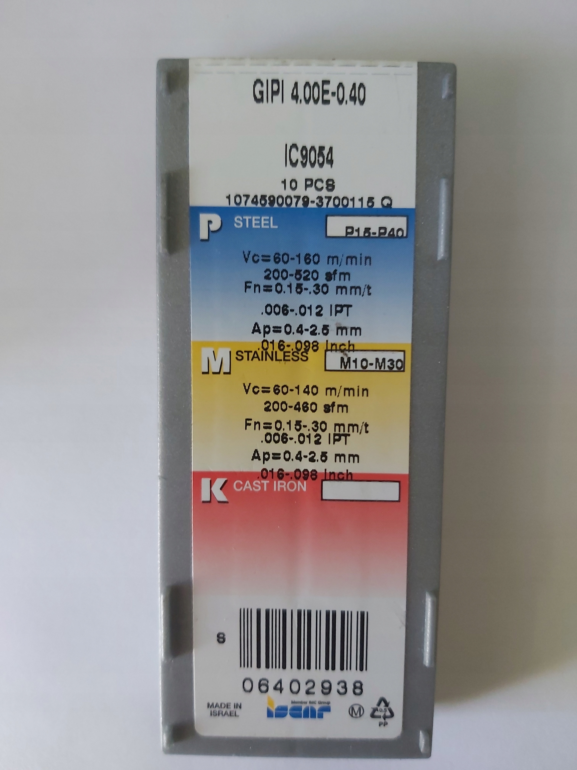 Dlaždice GIPI 4,00E-0,40 IC9054 ISCAR