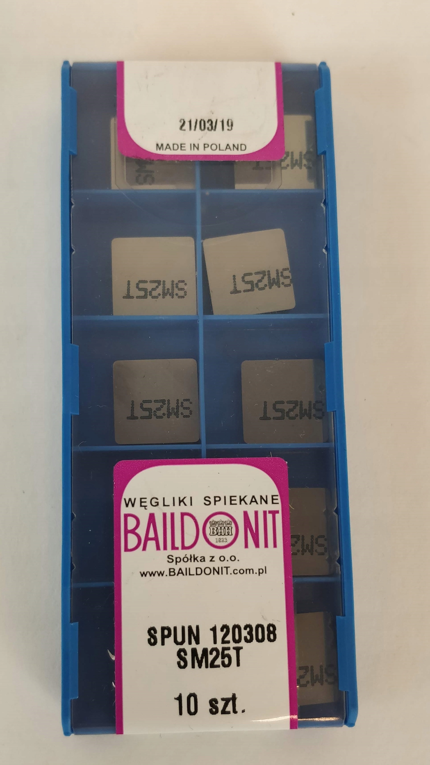 Vložte SPUN 120308 SM25T baildonitové spekané karbidy