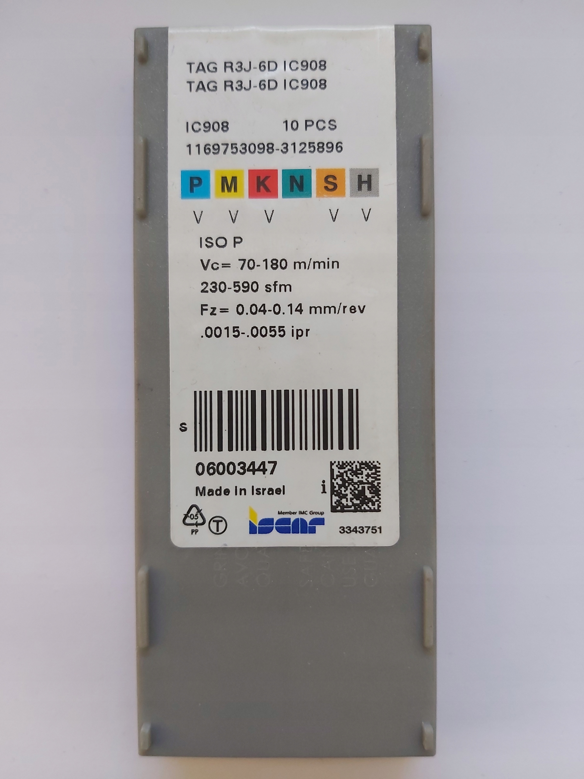 Doska TAG R3J-6D IC908 ISCAR