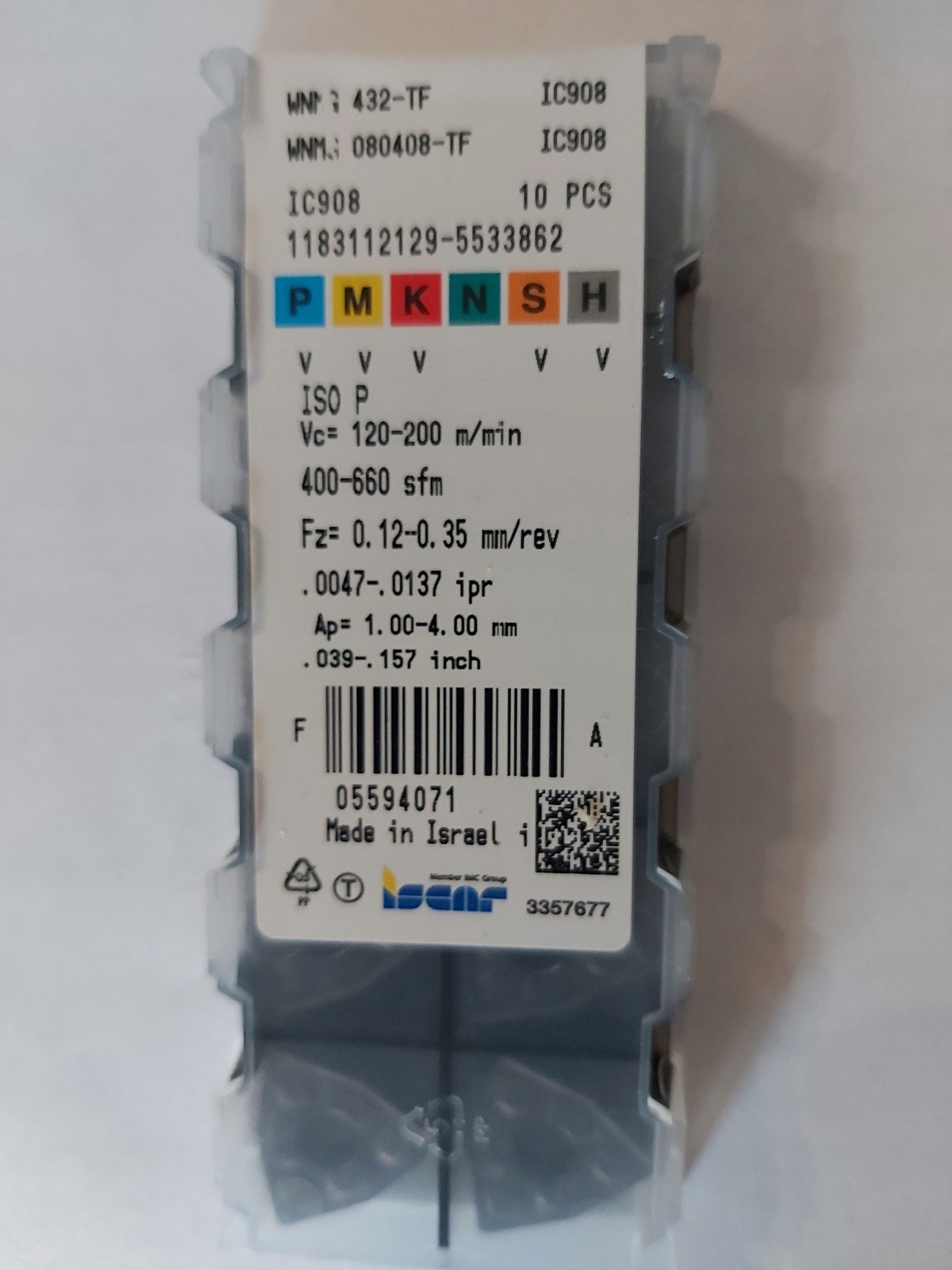 Doska WNMG 080408 TF IC908 ISCAR