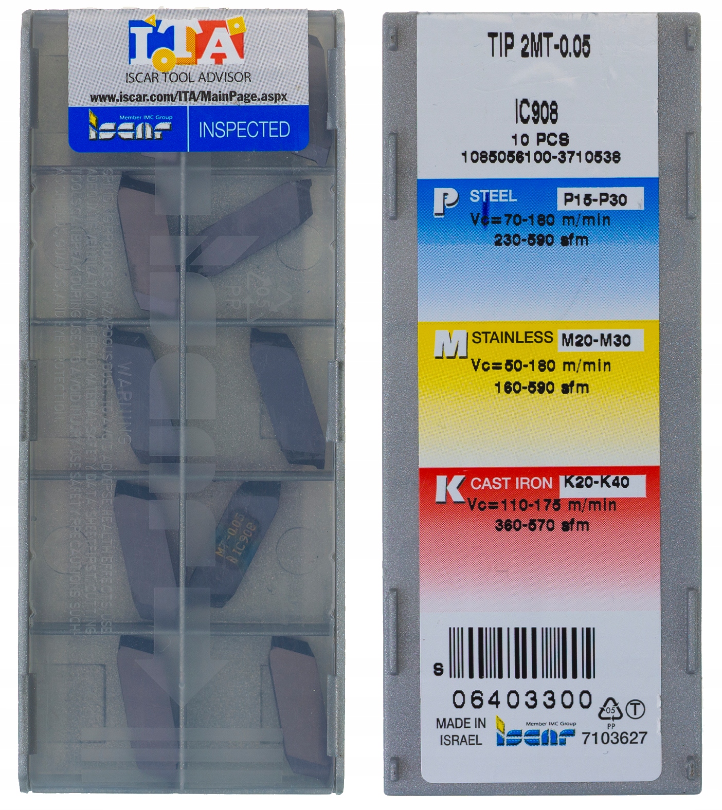Iscar TIP 2MT-0,05 IC908 ORIGINAL FV