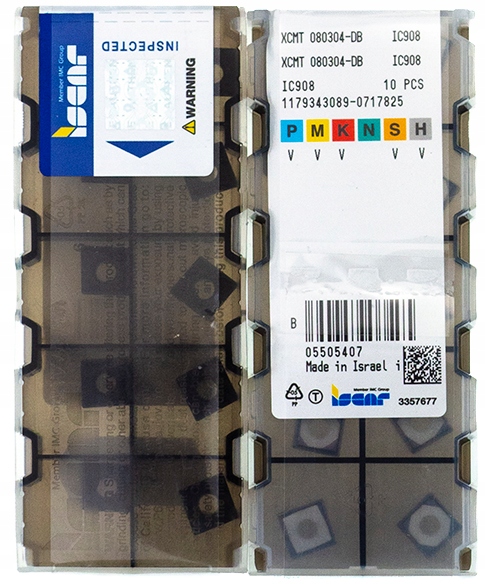 Vložky Iscar XCMT 080304 DB IC908 (XCNT) EcoCut