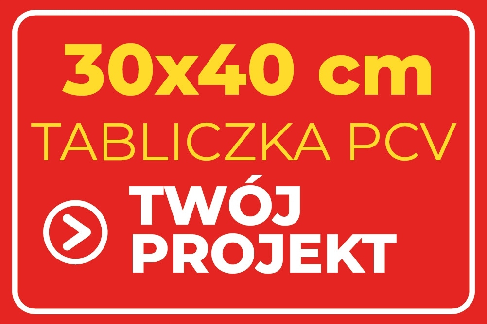 Plaketa 30x40, ľubovoľná potlač, text, PVC prevedenie