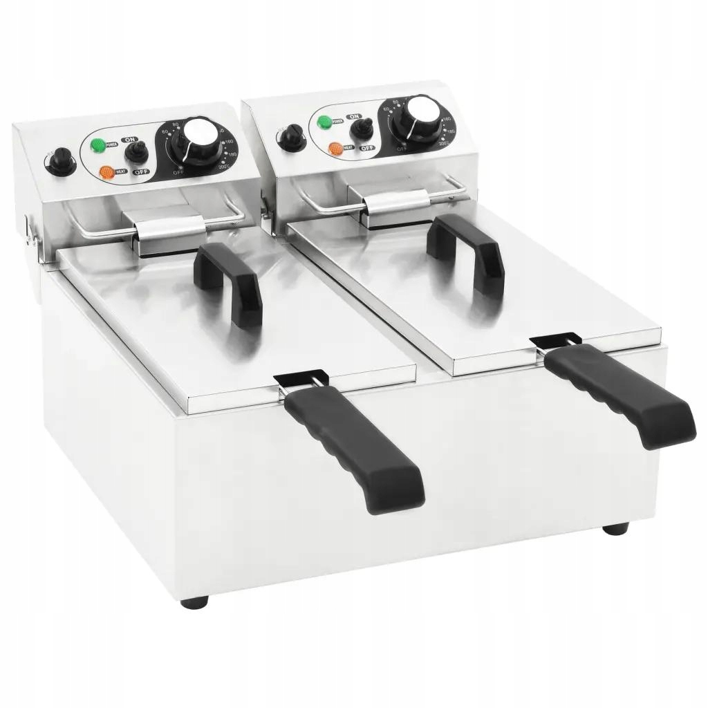 Dvojitá elektrická fritéza 12 L 4000 W