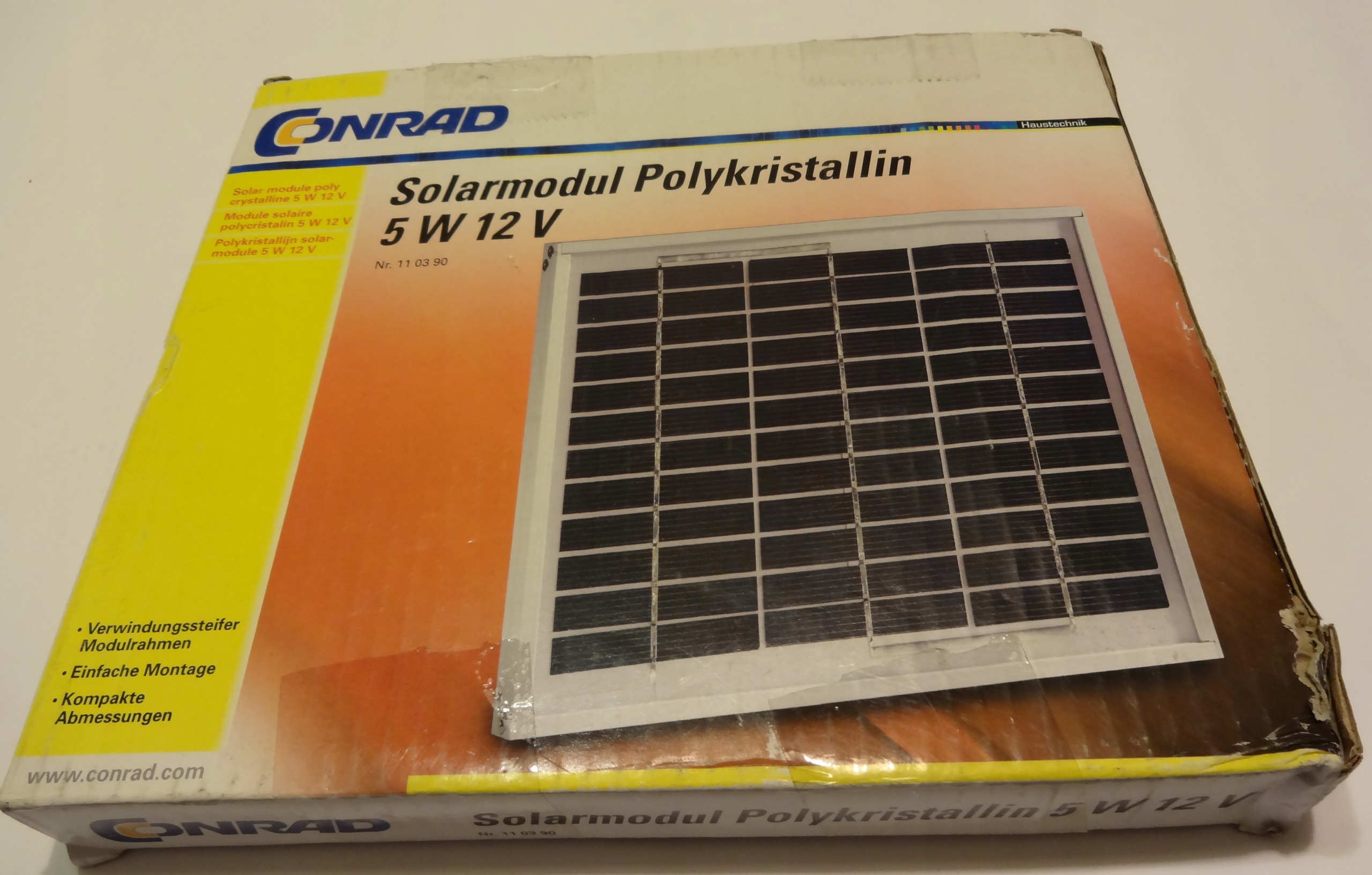 5W 12V polykryštalický solárny modul