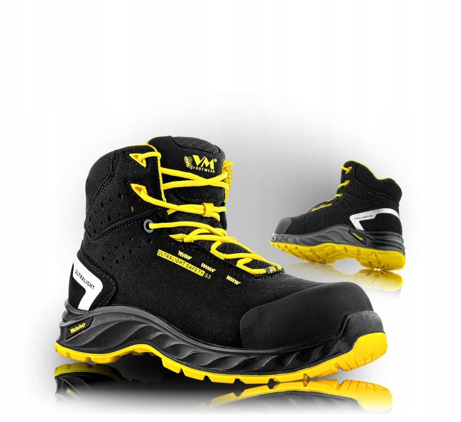 VM Footwear Pracovná obuv WISCONSIN, veľkosť 47 + MICHELIN - nálepka, biela, 8 x 5 cm
