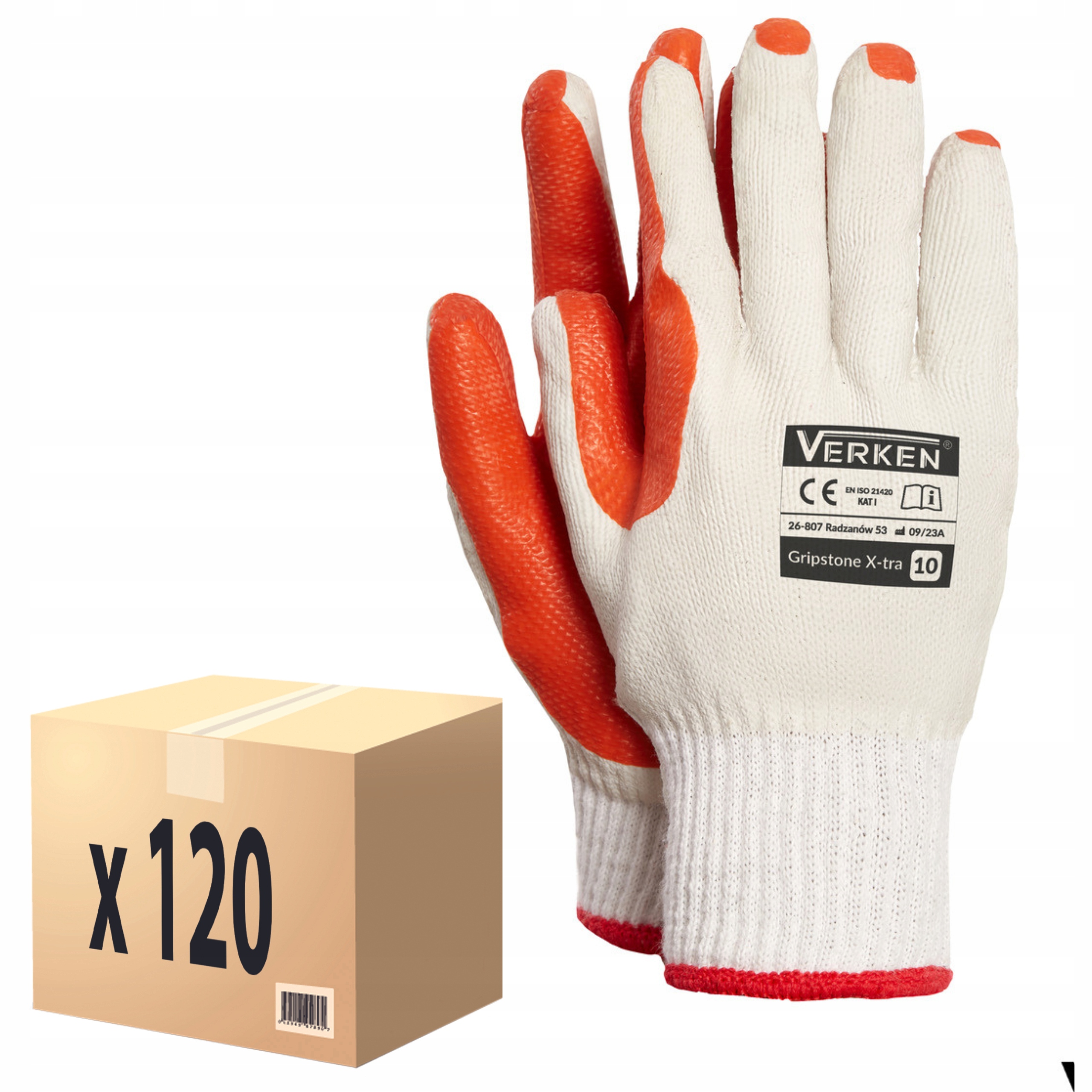 Rukavice na dlažbu Verken GRIPSTONE X-TRA veľkosť 10 - XL 12 párov