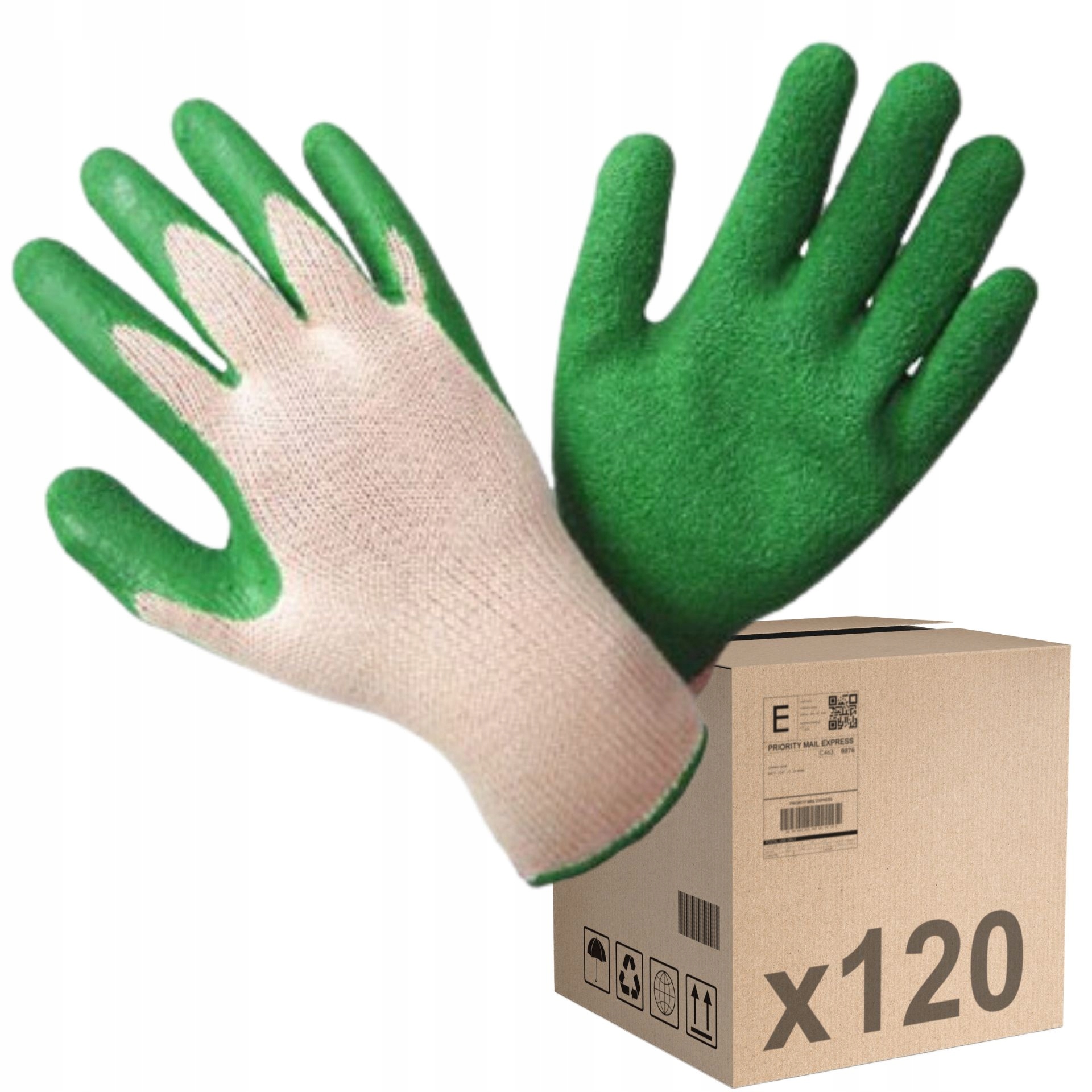 CON rukavice Potiahnuté ochranné rukavice zelená veľkosť 11 - XXL 120 párov