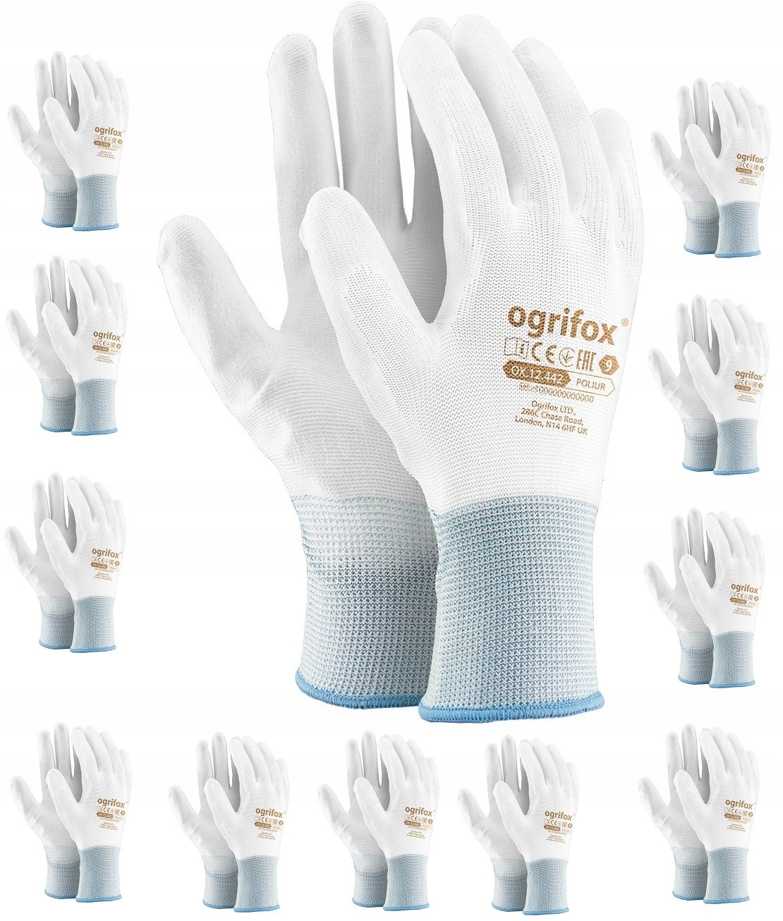 Rukavice Ogrifox OX-NITRICAR_BS9 veľkosť 8 - M 12 párov