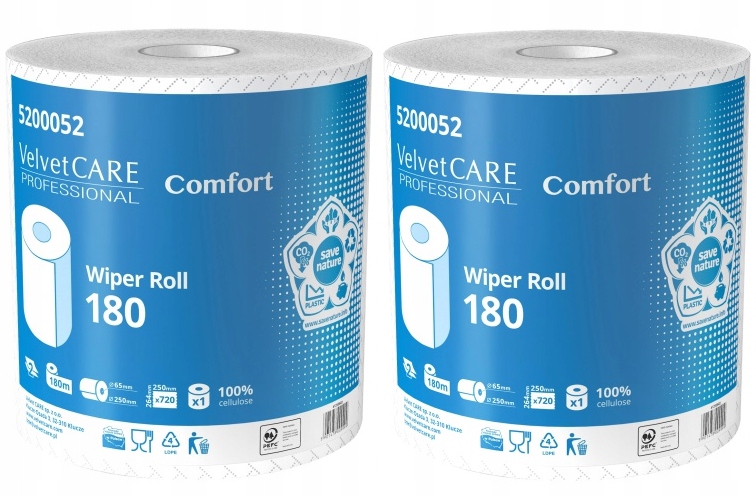 Čistiaca handrička Velvet Care Comfort 180 m biela