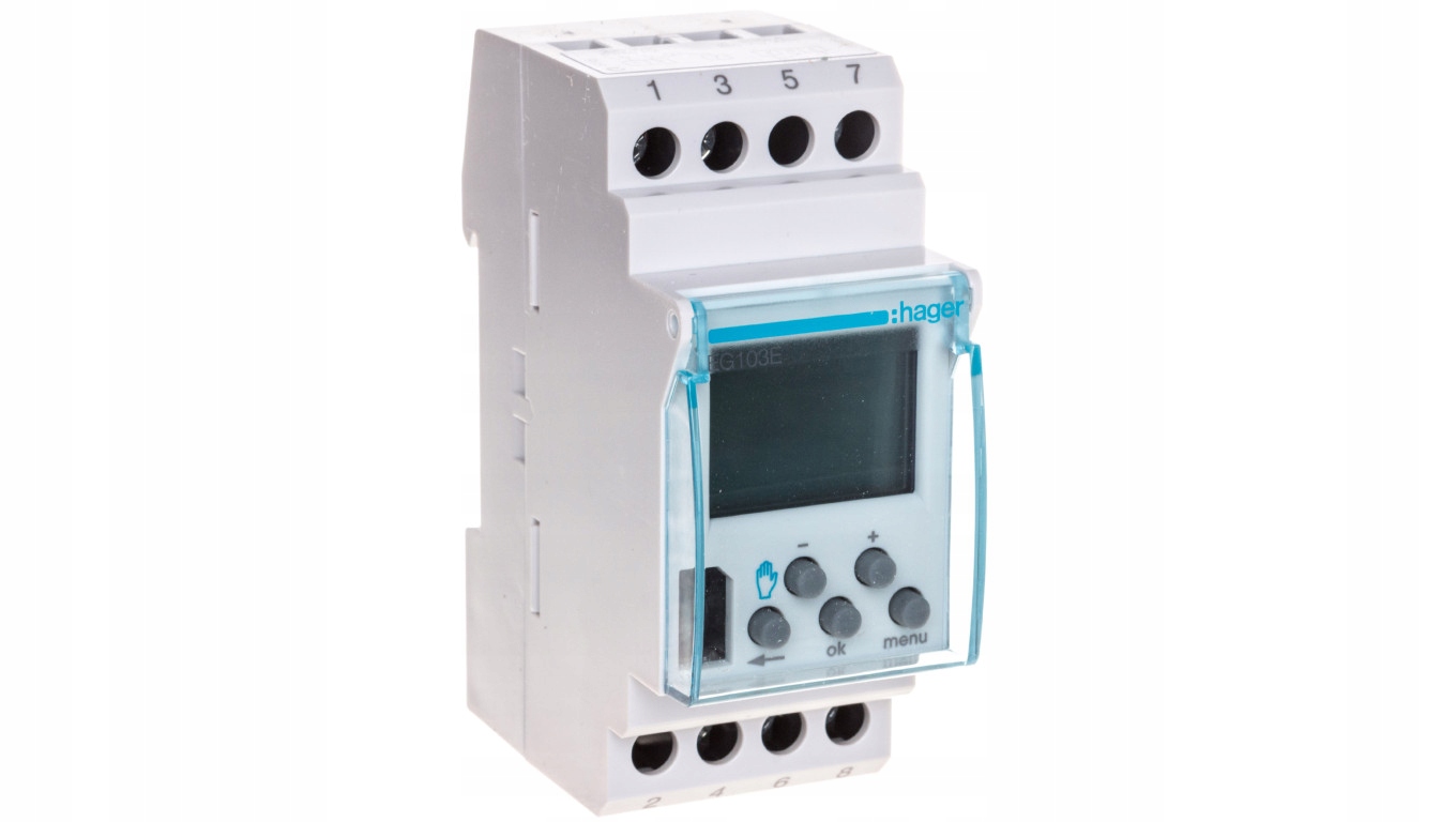 Digitálny programátor 1P 16A 230V AC 2 modulárny týždeň